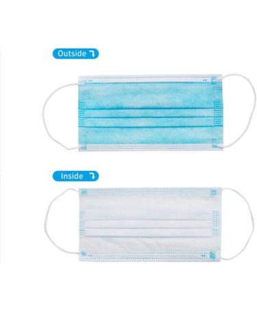 50 pcs Disposable Face Maks Products 3 Layers for Protection - Buy Online on GoSupps.com