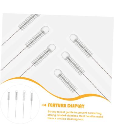 Solustre 4-Piece Nylon Cleaning Brush Set | Reusable Straw Cleaner for Small Tubes & Pipes | Durable Stainless Steel & Metal Test Tube Brushes - Buy Online on GoSupps.com