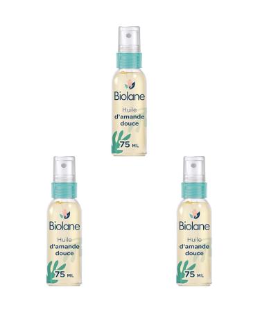 BIOLANE - Huile d'amande douce - B b -Prot ge la peau - Vitamine E - Soin - Bain - Massage - 100% d'origine naturelle - Fabriqu e en France (Lot de 3)