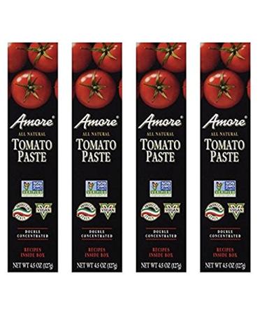 Amore Tomato Paste - 4.5 oz ( 4 Pack ) Tomato 4.5 Ounce (Pack of 1)