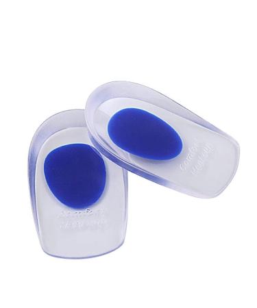 Heel Cushion Pads PU Shock Absorption Heel Protectors Cushion Liner Women Soft Daily for Plantar Fasciitis and Heal Dry Cracked Heels(Blue X-Large)