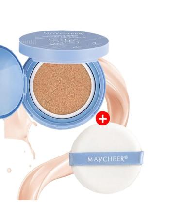 LAMUSELAND Air Cushion BB Cream Foundation with SPF 50 3 Shades Tinted Moisturizing Waterproof Long-lasting Nude Natural Concealer Oil Control BB Cream Makeup (Ivory 1) 0.35 Ounce (Pack of 1) Ivory