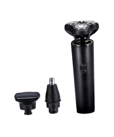 3-in-1 Waterproof Electric Shaver for Men - Rotary Razor & Nose Trimmer for Travel & Home - Buy Online on GoSupps.com