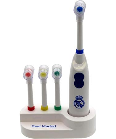 CyP Brands Real Madrid Toothbrush - Battery Operated Vibrating Oral Hygiene Brush | Official White Dental Care Product - Buy Online on GoSupps.com