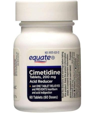 Cimetidine 200mg - Equate Heartburn Relief Stomach Acidity Reducer - 60 Tablets x3 - Buy Online on GoSupps.com