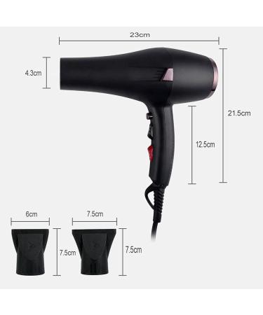 Professional Hair Dryer 2400W AC Motor Negative Ionic Technology Blow Dryer with 3 Heat & 2 Speed Setting and Cool Shot Button Concentrator Nozzle Included Fast Drying for Men and Women Small Gift - Buy Online on GoSupps.com