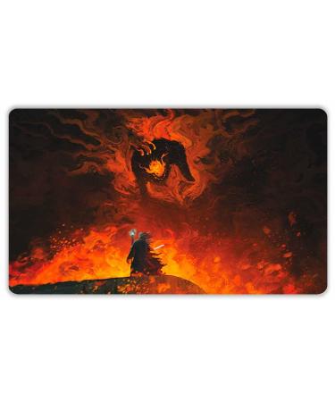 Paramint The Shadow and The Flame (Stitched) - LOTR Lord of The Rings - Compatible for Magic The Gathering Playmat - Play MTG, YuGiOh, Pokemon, TCG - Original Play Mat Art Designs & Accessories