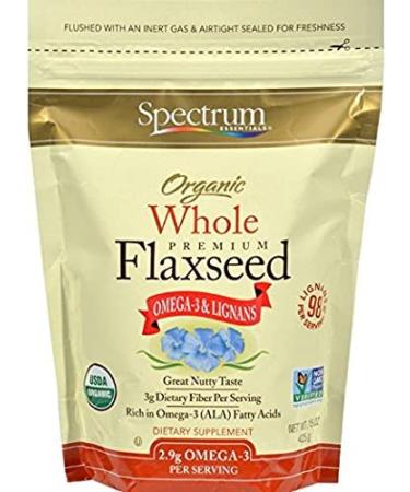 Spectrum Essentials Organic Whole Flaxseed - 15 oz (2 Pack) - Buy Online on GoSupps.com