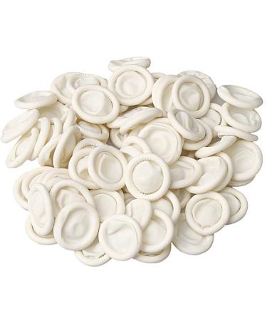 ZHIYE Finger Cot approxi 300pcs Latex Anti-Static Finger Covers Finger Tip Rubber Protect Keeping Dressing Dry and Clean Disposable Finger Gloves White White-300pcs
