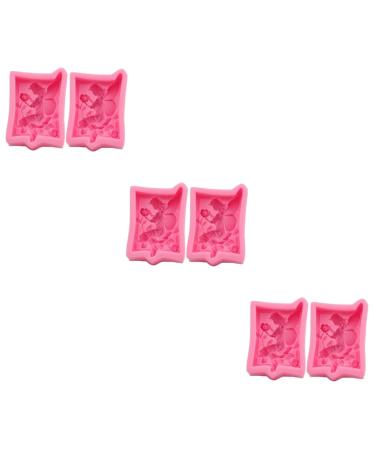 Milisten 6 Pcs Molds Party Cookie Cookie Cutters Kids Cookie Silicone Mold Silicone Cake Mold Fairy De para Gelatinas Silicone Baking Mold Mousse Cake Mold Kitchen Baking Set Biscuit 8.8*6.2CMx3pcs