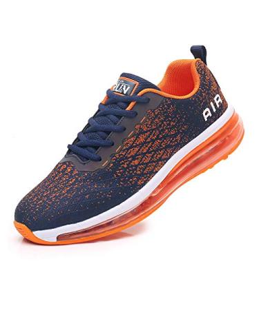 Azooken Mens Sports Footwear Tennis Breathable Jogging Lightweight Shoes 10 Orange