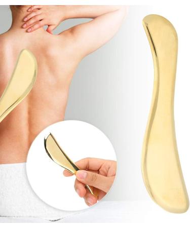 Verdant Touch Shabbrett Brass Gua Sha Tool - 180mm Massage Device for Body & Neck Pain Relief - Buy Online on GoSupps.com