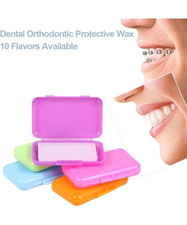 TSLRSA Orthodontic Wax for Braces - 10 Pieces 50 Stripes | Pain Relief & Comfort in 10 Flavor Options - Buy Online on GoSupps.com