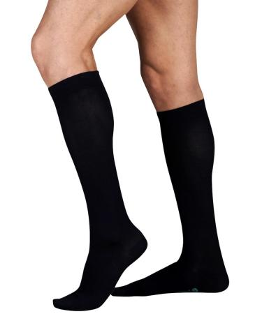 Juzo 5800 15-20mmhg Cotton Knee High Closed Toe Compression Sock Navy 1 (I)