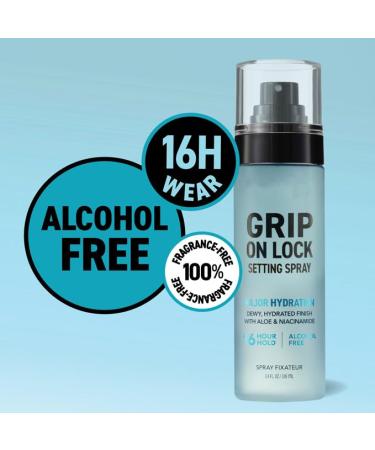 HardCandy Grip On Lock Setting Spray Alcohol-Free 16 Hour Hold Dewy Finish Hydrating - Buy Online on GoSupps.com
