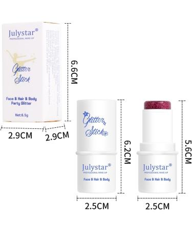 Waterproof Mermaid Face Glitter Stick - #07 Red Sparkling Body & Hair Glitter Gel for Makeup - Buy Online on GoSupps.com