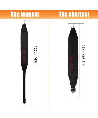 Black LZFAN Golf Bag Shoulder Strap - Single Padded Adjustable Replacement - Buy Online on GoSupps.com