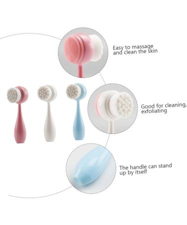 FRCOLOR 3pcs Double-Sided Cleansing Brush Set - Exfoliate & Deep Clean Pores | Facial & Body Scrubber Tool for Radiant Skin - International Shipping - Buy Online on GoSupps.com