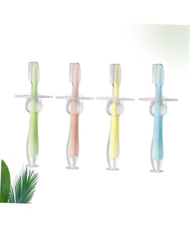 Anneome 4-Piece Silicone Baby Toothbrush Set | Finger Toothbrush & Suction Cup Training Brush for Toddlers - Buy Online on GoSupps.com
