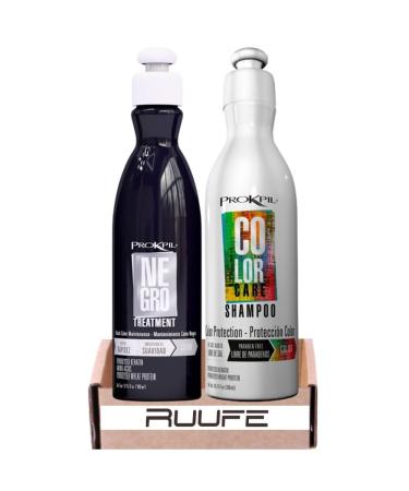 Tratamiento prokpil y shampoo prokpil para cabellos te idos (pack de 2) prokpil tratamiento Negro y Shampoo color care prokpil Negro y prokpil shampoo color care