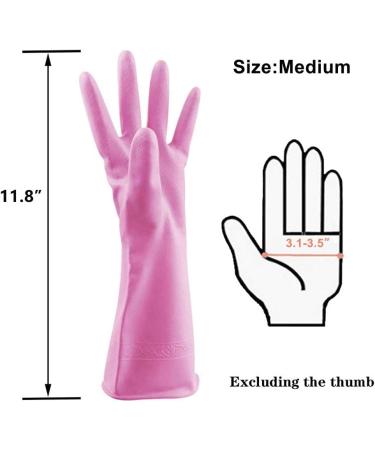 Mulfei Cleaning Gloves-3 Pairs Kitchen Gloves Reusable Dishwashing Rubber Gloves-Including Green Pink and Blue (Medium) M (Pack of 6) - Buy Online on GoSupps.com