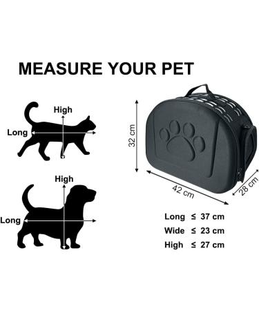 Yatoseen Cat Transport Bag - Breathable Soft Carrier for Cats & Small Dogs - Collapsible Pet Crate & Portable Travel Bag - Buy Online on GoSupps.com