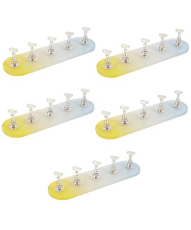 FRCOLOR 5 sets of nail practice holders nail biter stop magnetic nail stand practical nail racks false fingernails creative nail stand nail frames for nail polishing strips