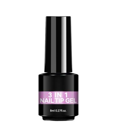 Nail Glue Gel - 8ml Odorless Quick-Drying Adhesive | UV Extension Glue | For Beginners and Professionals Nail Care Home Salon Manicure and Wedding