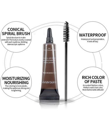  BNOYONERAS Eyebrow Tinting Kit Eyebrow Tinting Professional Eyebrow Makeup Gel Eyebrow Kit Waterproof and Long-Lasting Dark Brown - Buy Online on GoSupps.com