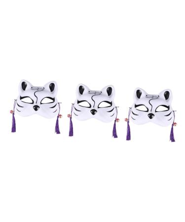 Toyvian 3st Clown Girls Clothing Outfit For Katze-Halloween Accessories for women cat face Party cat mask dresses ornamented football decorations cat with half face woman