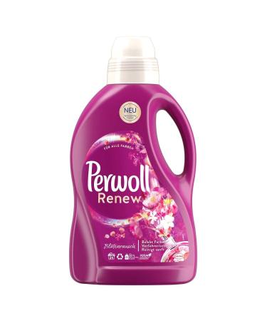 Perwoll Renew Blossom Rush Liquid Detergent (24 Washes) Mild Detergent for Colours and Whites Wash Colour Detergent Gives Intensive Freshness with Floral Scent