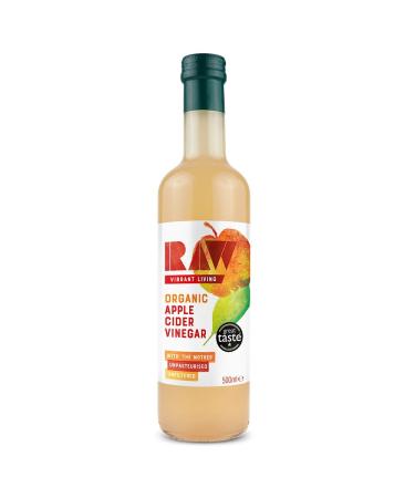Raw Health Organic Unpasteurized Cider Vinegar with Mother of Vinegar 500ml - Pack of 6
