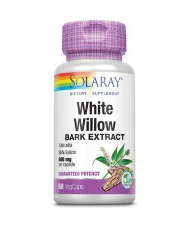 Solaray Guaranteed Potency White Willow Bark Extract Veg Cap (Btl-Plastic) 750mg | 60ct