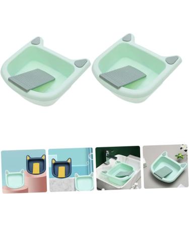 Luxshiny 2pcs Wash Basin Baby Sink Washboard Wash Board for Hand Washing Cloths Cute Washing Dishes Newborn - Buy Online on GoSupps.com