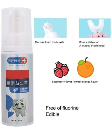 Tooth White Toothpaste Mousse for Kids - Deep Cleaning Strawberry Flavor Foam for Electric Toothbrush - Buy Online on GoSupps.com