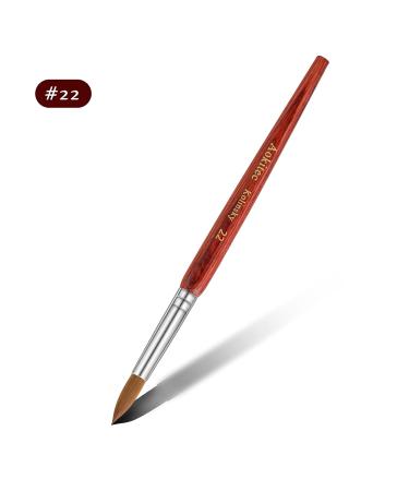 Aokitec Sable Kolinsky Nail Brush #22 - Professional Acrylic Brush for Nail Art - Wood Manicure Tool - Buy Online on GoSupps.com