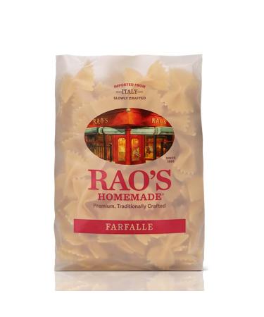 Rao's Homemade Farfalle Pasta, 16oz, Traditionally Crafted, Premium Quality, From Durum Semolina Flour, Imported from Italy, 1 Pound (Pack of 1)
