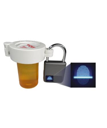 Touch CVS. Finger Recognition Pill Bottle Locking Cap for CVS Pharmacy Pill Bottles Fits 20 Dram CVS Pill Bottle Includes Cap and Thumb Print Lock