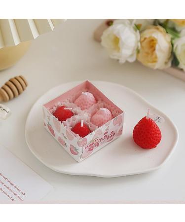 Buy Mini Fruit Scented Candles - Aromatherapy Home Decor | Christmas Gifts & Party Decoration - Red & Pink Strawberries - Buy Online on GoSupps.com