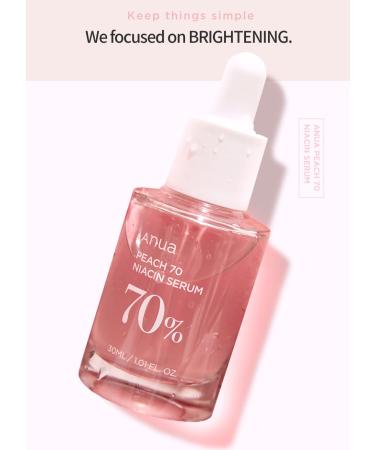 Anua Peach Niacinamide Serum 30ml - Brightening Hydrating Face Serum for Hyperpigmentation - Daily Clean Beauty Formula (1.01 fl. oz.) - Buy Online on GoSupps.com