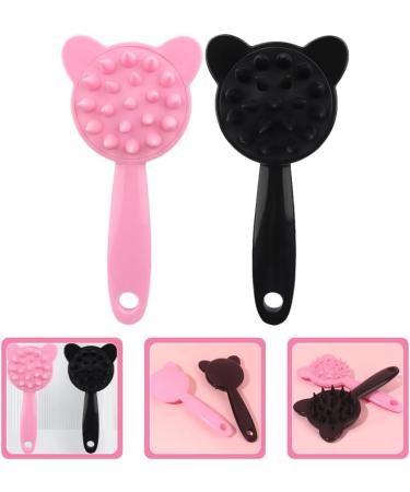 Minkissy Silicone Head Skin Massage Device - 2-Piece Shampoo Brush & Scalp Washer with Long Handle - Best Hair Washing & Peeling Tool for Ultimate Scalp Care - Buy Online on GoSupps.com
