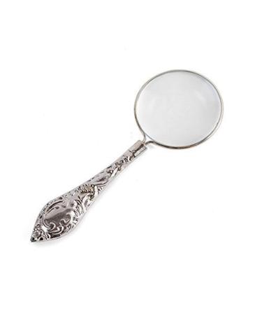 Glass Handheld 4 Times Reading Glass 45mm Metal Handle Children Students Loupe Good Times