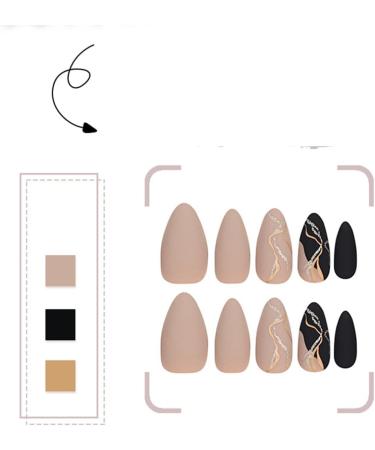 Ruarby Almond False Nails Tips Detachable Press On Nail Full Cover False Nails French Tip False Nails Manicures Supplies - Buy Online on GoSupps.com