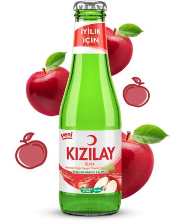 KIZILAY 24 Bottles Natural Mineral Water Mixed Fruit Flavor (Cherry Apple Watermelon Lemon) Rich Mineral Water with Bicarbonate and Sodium 200ml - Buy Online on GoSupps.com