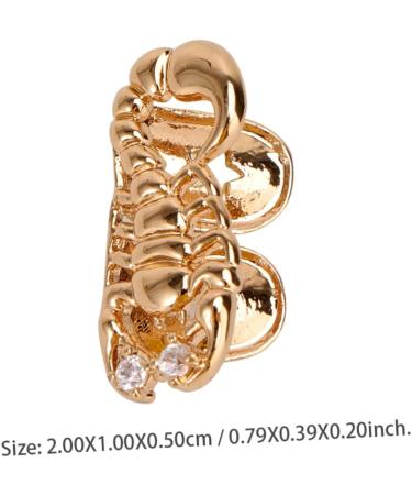 LIFKOME Scorpion Single Brace Masculine Decor - Golden Hip Hop Dentures for Men | Halloween Funny Party Teeth Cover - Buy Online on GoSupps.com