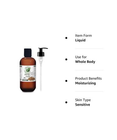 Bella Terra Oils Hemp Seed Oil 8oz - 100% Pure, Cold-Pressed, Organic & Chemical-Free. Natural Moisturizer for Dry Skin, Hair, Beard & Stretch Marks. Rich in Omega 3 6. Non-GMO. Unrefined - Buy Online on GoSupps.com