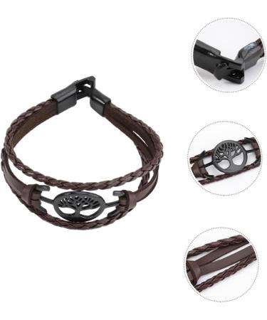 ABOOFAN 3 Pcs Christmas Tree Leather Bracelet Boyfriend Bracelets Braided Wrist Rings Braided Bracelets Couple Bracelet Vintage Bracelet Pendant Lovers Multi-layer Artificial Leather - Buy Online on GoSupps.com