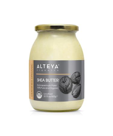 Alteya Organics Organic Unrefined Shea 900g - USDA Certified Organic 100% Pure, Natural, Vegan - Face, Lips, Hair - Nourishes, Protects, Hydrates