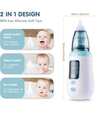 Buy Bubbacare Nasal Sucker for Babies - 3 Suction Levels & 4 Reusable Nozzles - International Shipping Available - Buy Online on GoSupps.com