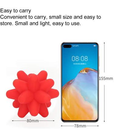 Silicone Massage Ball for Myofascial & Muscle Relaxation - Acupuncture & Deep Tissue Massager - Red Fitness Massage Ball - Buy Online on GoSupps.com